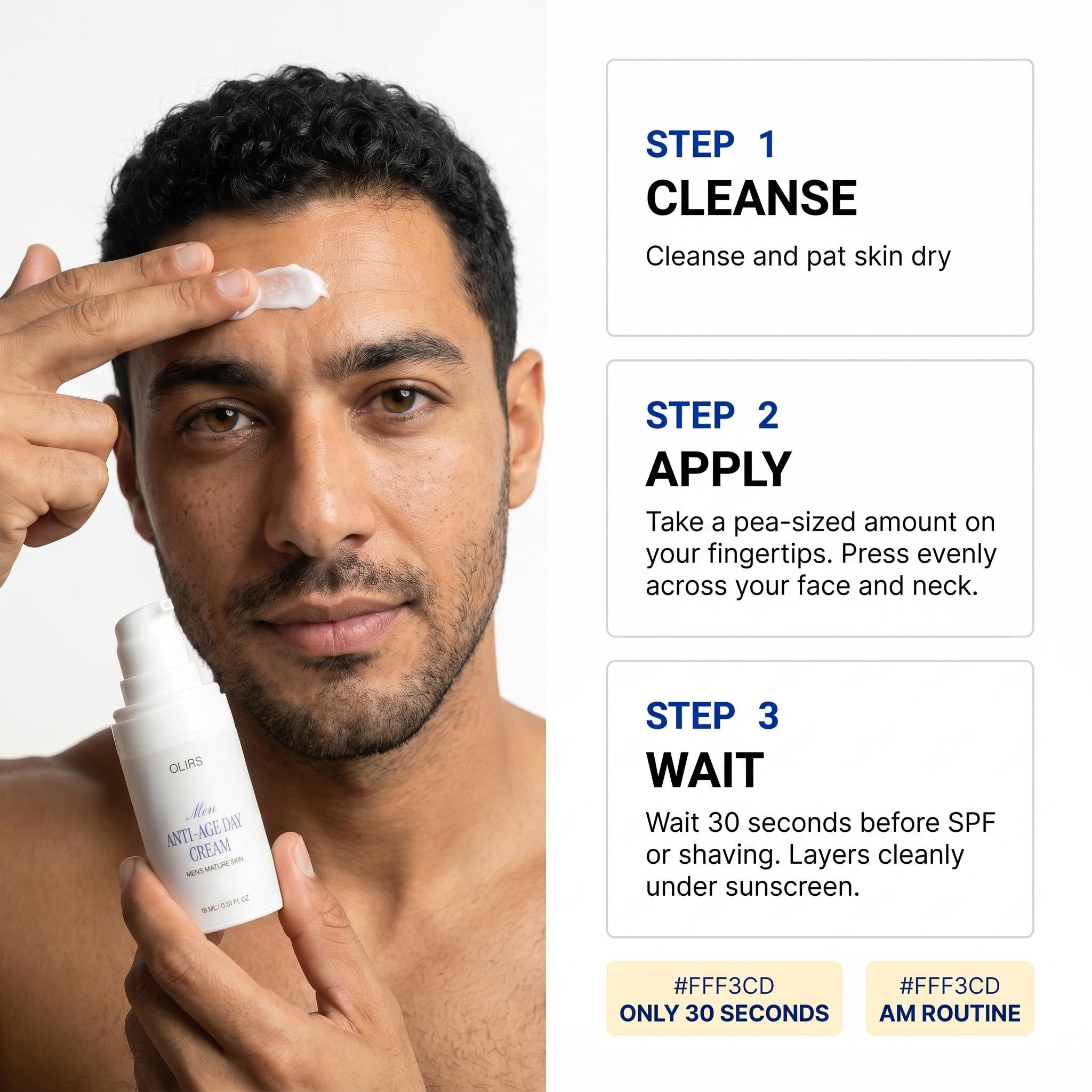 Anti-Age Day Cream - How It Works | OLIRS Men's Skincare
